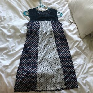 printed shift dress